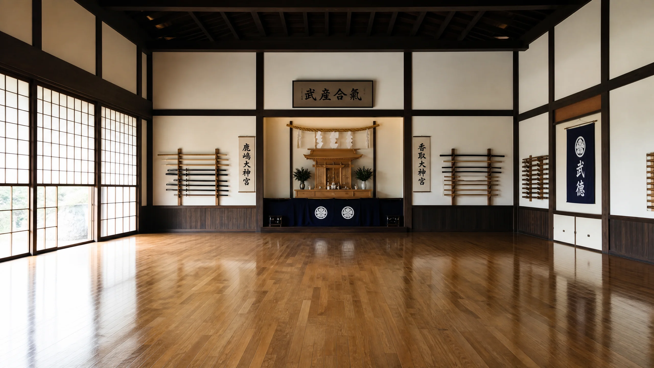 传统​日式剑道道场全景展示